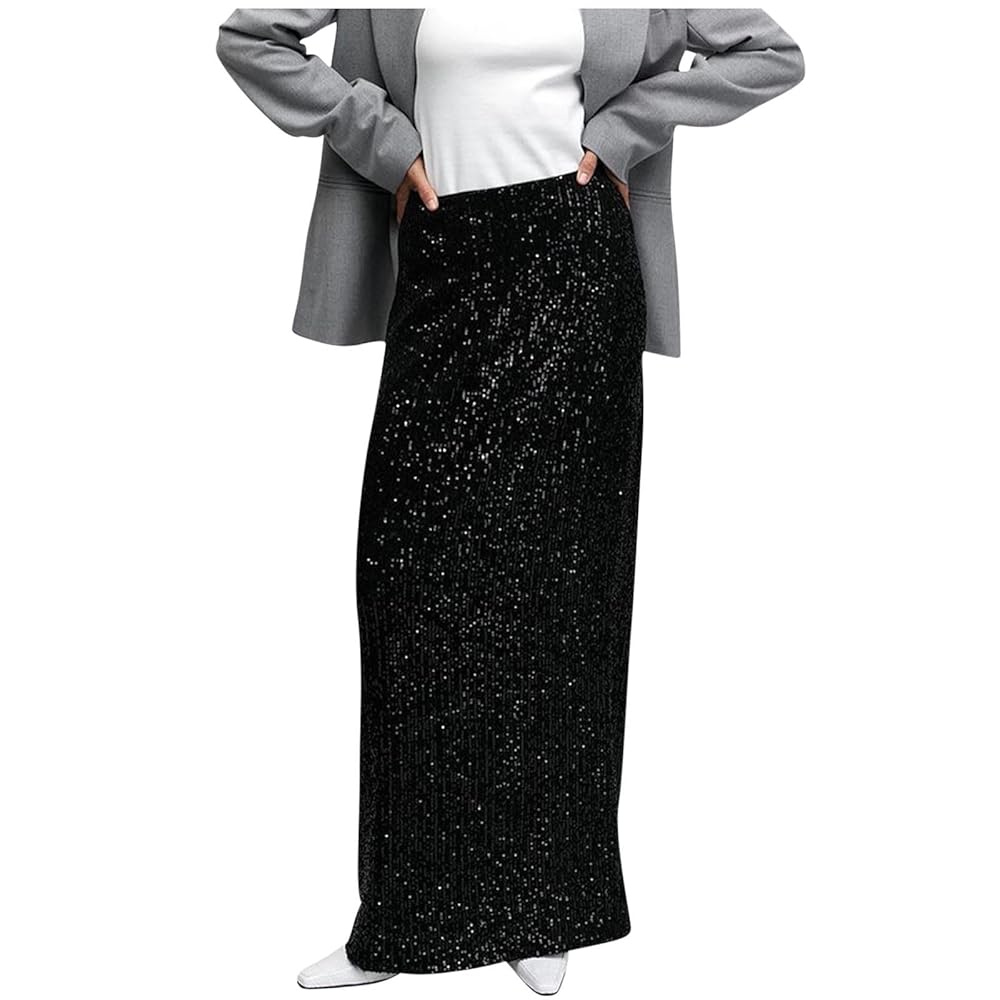 スカート andequal glitter bustier / maxi skirt glitter i line maxi skirt – andequal